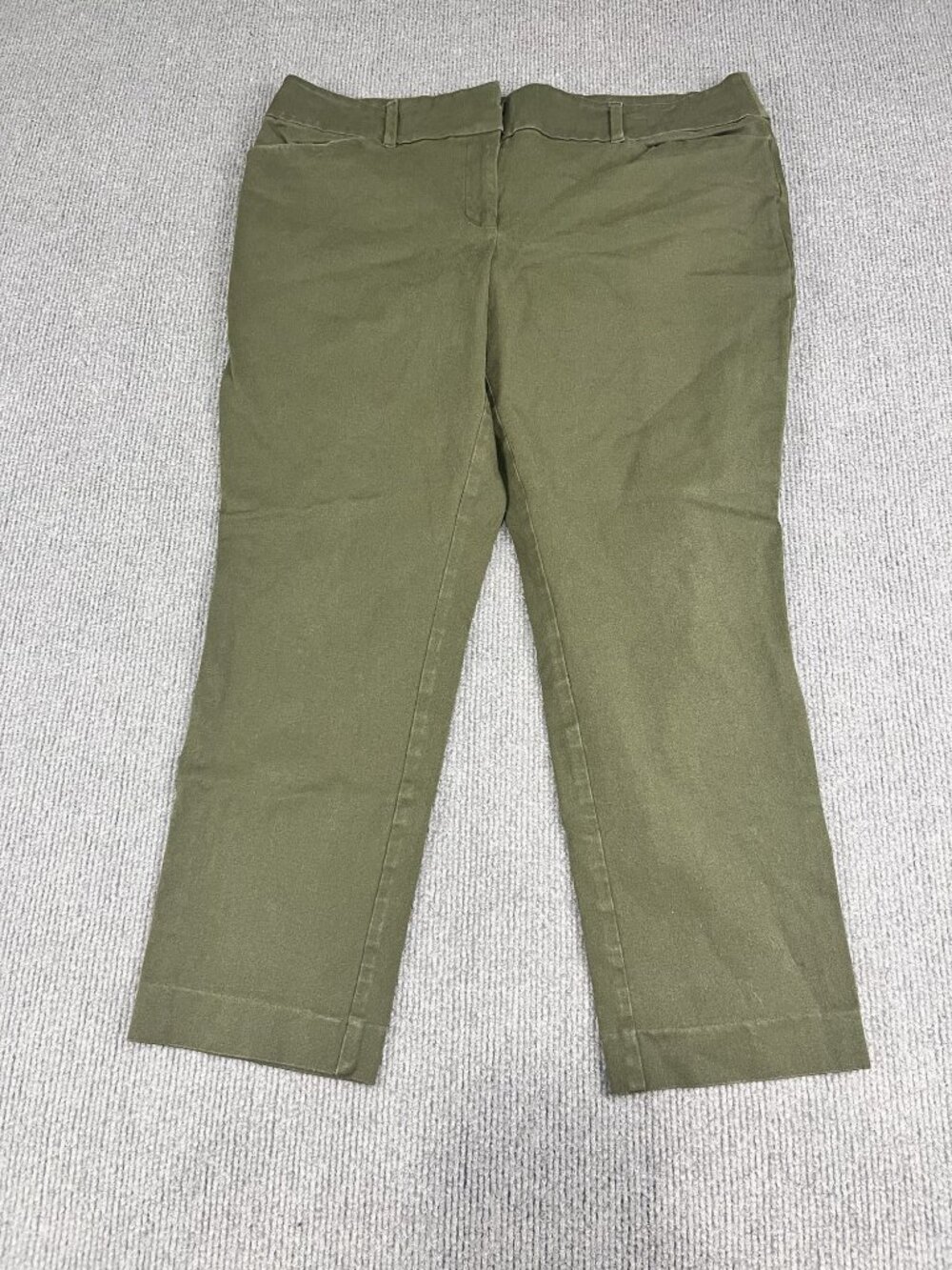 Loft Outlet Womens Curvy Skinny Ankle Pants Size 14 Green